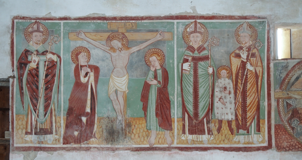 Crocifissione e Santi Nicola, Quirico e Albino e San Gottardo