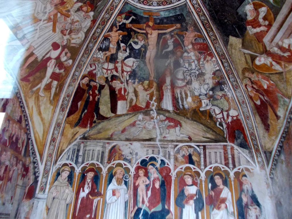 Crocifissione e Madonna col Bambino e santi