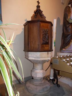 Fonte battesimale della Parrocchiale di San Massimo a Isasca