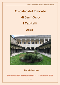 Aosta Capitelli Chiostro Priorato Sant'Orso
