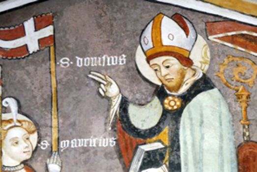 San Dionigi impartisce la benedizione a San Maurizio ed alla Legione Tebea - Cappella di San Maurizio - Castelnuovo di Ceva (CN)