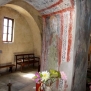 Avigliana-Chiesa di San Pietro-Presbiterio, parete destra, Sud, adito sulla navata minore lato Ovest, Santa --Presbiterio, parete destra, Sud, adito sulla navata minore lato Ovest, Santa