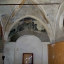 Avigliana-Chiesa di San Pietro-navata minore, cappella di fondo, parete Ovest, castello Avigliana --navata minore, cappella di fondo, parete Ovest, castello Avigliana