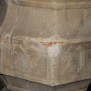 Sampeyre-Santi Pietro e Paolo-Battistero, piede, dettaglio --Battistero, piede, dettaglio
