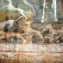 --Parete destra, leggenda tre vivi e tre morti, i cavalieri, particolare