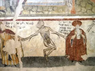 Velario con danza macabra - Cappella di San Pietro a MacraFrazione Camoglieres