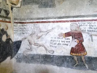 Velario con danza macabra - Cappella di San Pietro a MacraFrazione Camoglieres