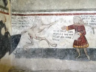 Velario con danza macabra - Cappella di San Pietro a MacraFrazione Camoglieres