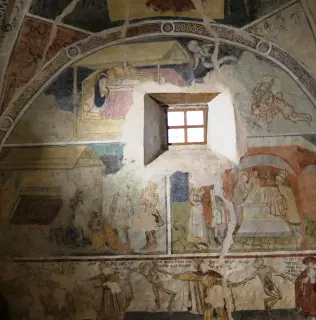 Parete di sinistra - Cappella di San Pietro a MacraFrazione Camoglieres