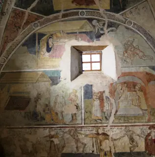 Parete di sinistra - Cappella di San Pietro a MacraFrazione Camoglieres