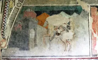 San Martino e il povero - Cappella di San Pietro a MacraFrazione Camoglieres