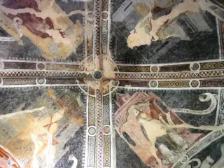 Volta con i Dottori della Chiesa - Cappella di San Pietro a MacraFrazione Camoglieres