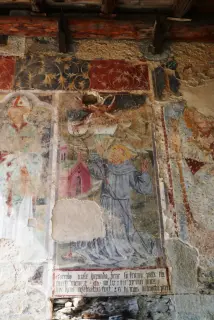 Affresco in facciata - Parrocchiale di San Massimo a MarmoraFrazione Parrocchia