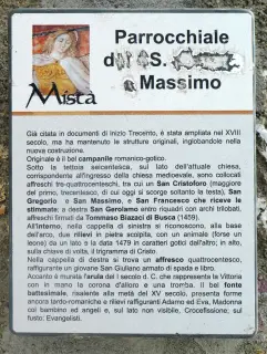 Pannello illustrativo - Parrocchiale di San Massimo a MarmoraFrazione Parrocchia