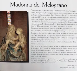 Pannello illustrativo Madonna del Melograno - Battistero di Santa Maria della Scala a Chieri