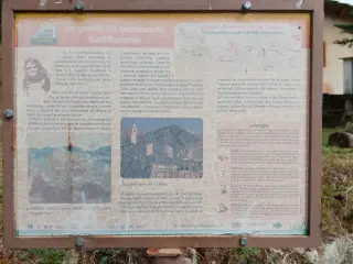 Pannello illustrativo - Chiesa di Sant'Eusebio a MelleFrazione Santeusebio