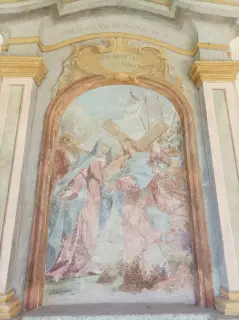 Affresco nel porticato delle cappelle - Parrocchiale della Beata Vergine Assunta a Mergozzo