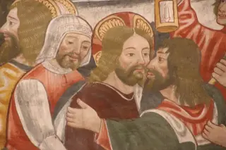 Particolare affreschi - Chiesa-oratorio della Santissima Trinità a Momo