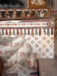 Paliotto a fresco, lato destro - Cappella di San Bernolfo a Mondovì