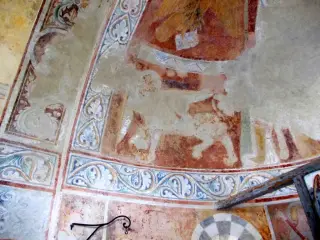 Catino absidale, leone (san Marco) - Cappella di San Bernolfo a Mondovì