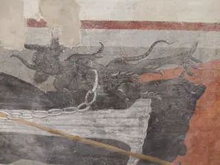 Diavolo incatenato da San Bernardo dettagli - Priorato di San Biagio a MondovìFrazione San Biagio