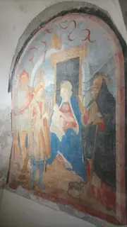 Madonna col Bambino, San Cristoforo, San Sebastiano e Sant'Antonio Abate - Chiesa di San Rocco a Montalto Dora