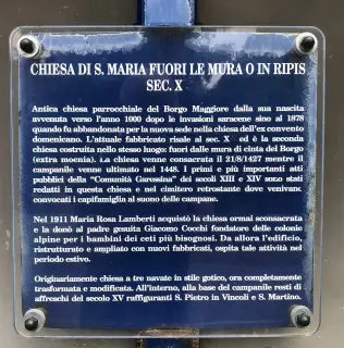 Pannello illustrativo - Chiesa di Santa Maria in Ripis a GaressioFrazione Borgo Maggiore