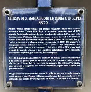 Pannello illustrativo - Chiesa di Santa Maria in Ripis a GaressioFrazione Borgo Maggiore