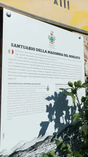 Pannello illustrativo - Chiesa della Madonna dei Boschi a Peveragno