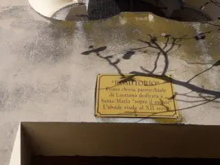 Cartello illustrativo - Cappella del Romitorio o Santa Maria ad Castrum a Lauriano