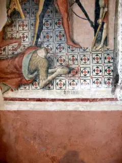 Affresco dettaglio - Chiesa di San Giovanni Battista o Madonna del Carmine a Piasco