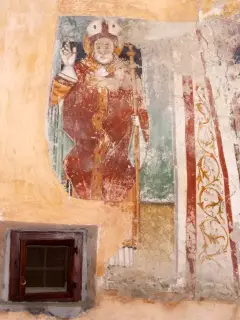 Santo Vescovo, forse San Mauro abate - Cappella di Sant'Anna a Piasco