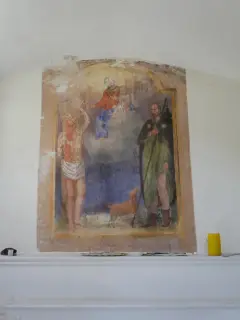 Madonna col Bambino, San Sebastiano e San Rocco - Cappella di San Ponzio a RoccabrunaFrazione Tetti