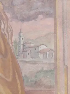 Pilone votivo: Crocifissione ddel 2025, dettaglio - Chiesa di San Giuliano a RoccabrunaFrazione San Giuliano