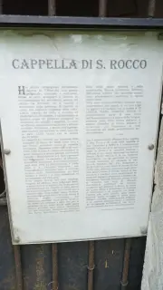 Pannello illustrativo - Cappella di San Rocco a Rocca De' Baldi