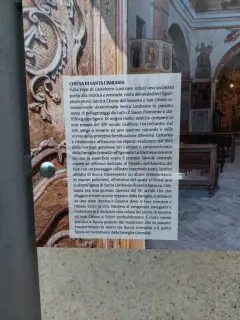Pannello illustrativo - Chiesa di Santa Limbania a Rocca GrimaldaFrazione Castelvero