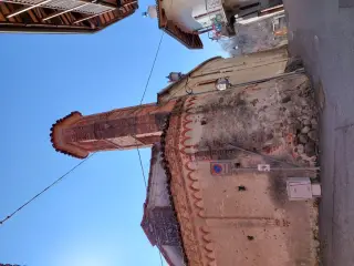 Abside e campanile - Chiesa della Madonna delle Grazie o dei morti a San Martino Canavese