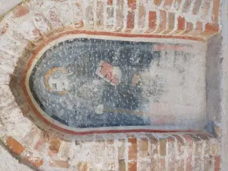 Sant'Antonio in una nicchia - Cappella di Sant'Antonio Abate e San Magno a San Michele Mondovì