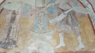 Affresco del battesimo - Battistero di San Ponso a San Ponso