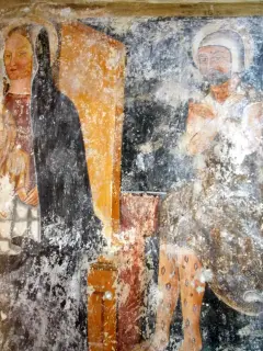 Affreschi trasetto antico - Antica Parrocchiale di San Giovanni a Savigliano