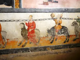 Cavalcata dei vizi - Cappella dei Santi Rocco e Sebastiano a Mombarcaro