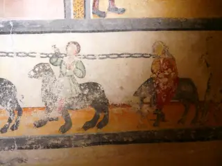 Cavalcata dei vizi - Cappella dei Santi Rocco e Sebastiano a Mombarcaro