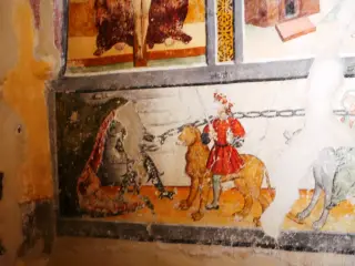 Cavalcata dei vizi - Cappella dei Santi Rocco e Sebastiano a Mombarcaro