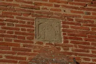 Formella con Sant'Antonio - Chiesa di Sant'Antonio Abate a Mombaruzzo