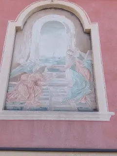 Annunciazione in facciata - Cappella dell' Annunziata a Trinità