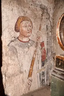Lacerto affresco adorazione dei Magi - Parrocchiale dei Santi Andrea e Gaudenzio a ValduggiaFrazione Zuccaro