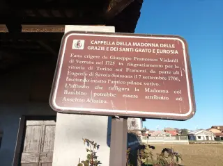 Pannello illustrativo - Cappella di Madonna delle Grazie o di Pasquere a Verrone