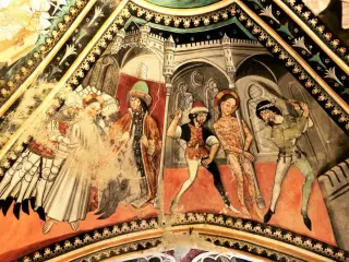 Affreschi - Particolare - Cappella della Madonna della Piana o della Neve a San Michele MondovìFrazione Pian della Gatta