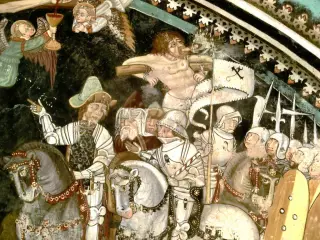 Affreschi - Particolare - Cappella della Madonna della Piana o della Neve a San Michele MondovìFrazione Pian della Gatta