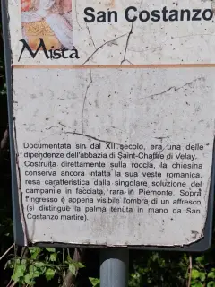 Pannello illustrativo - Chiesa di San Costanzo a Vignolo